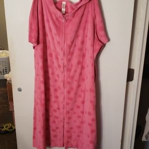 Terry cloth Zip Up House Coat